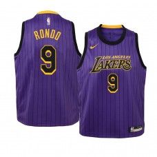 2018-19 Youth Los Angeles Lakers Rajon Rondo Name  City Edition Jersey Purple