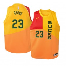 2018-19 Youth Milwaukee Bucks Sterling Brown Name  City Edition Jersey Yellow