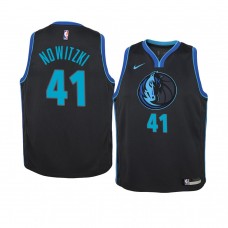 Youth Dallas Mavericks Dirk Nowitzki Name  City Edition Jersey Anthracite