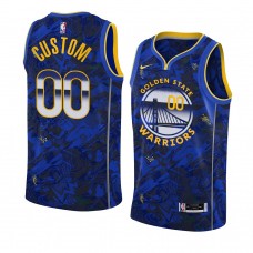 Golden State Warriors Custom Select Series Camo Jersey Royal