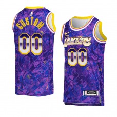 Los Angeles Lakers #00 Custom Select Series Camo Jersey Purple