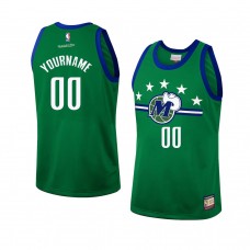 Dallas Mavericks Custom Hardwood Classics Fashion Jersey Green