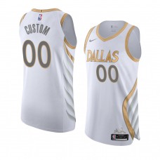 Custom Dallas Mavericks City Edition Authentic Jersey 2020-21 White