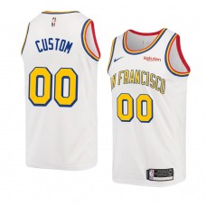 Custom Golden State Warriors Classic Edition Jersey Swingman Badge White