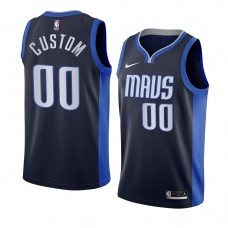 Custom Dallas Mavericks Earned Edition Jersey Navy