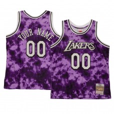 Los Angeles Lakers Custom Hardwood Classics Galaxy Jersey Purple