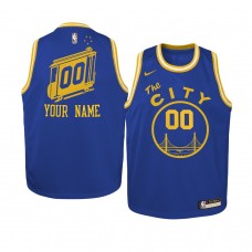 Custom Golden State Warriors Hardwood Classics Jersey Blue