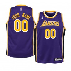 Custom Los Angeles Lakers Statement Jersey Purple