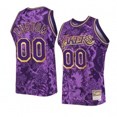 Custom Los Angeles Lakers Lunar New Year 2022 Jersey Purple Men