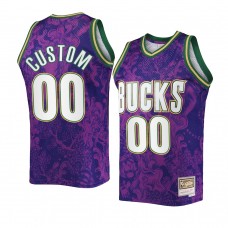 Milwaukee Bucks Custom 2022 Lunar New Year Mitchell Ness Jersey Purple