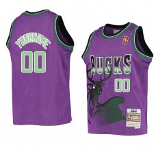 Milwaukee Bucks Custom Hardwood Classics Reload Jersey Purple