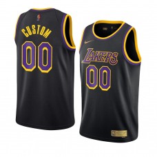 Los Angeles Lakers #00 Custom Earned Edition Swingman Jersey Black