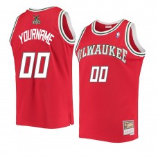 Milwaukee Bucks Custom Hardwood Classics Swingman Jersey Red