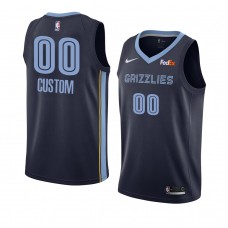 Memphis Grizzlies Custom Icon Edition Jersey Swingman Navy