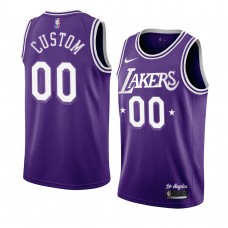 Los Angeles Lakers Custom City Edition Throwback 60s Jersey Purple