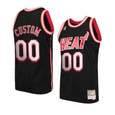 Miami Heat Custom Hardwood Classics Throwback Jersey Black