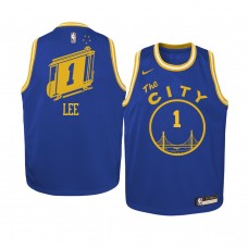 Damion Lee Golden State Warriors Hardwood Classics Jersey Blue