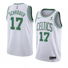 Celtics Dennis Schroder Men's Association Edition Jersey White