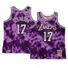 Los Angeles Lakers Dennis Schroder Galaxy Hardwood Classics Jersey Purple