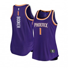 Phoenix Suns Devin Booker Women Icon Edition Tank Jersey Purple