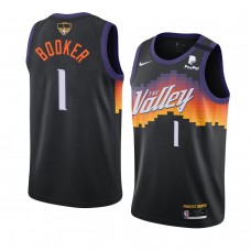 Phoenix Suns Devin Booker 2021 NBA Finals City Edition Jersey Black