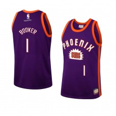 Phoenix Suns Devin Booker Hardwood Classics Fashion Jersey Purple