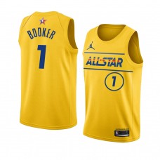 Phoenix Suns Devin Booker 2021 Western Conference NBA All-Star Game Jersey Yellow