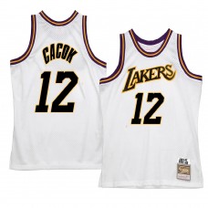 Los Angeles Lakers Devontae Cacok Hardwood Classics Reload 2.0 Jersey White