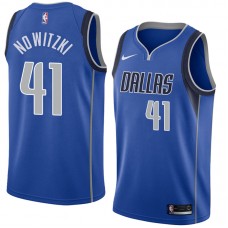 Men's Dallas Mavericks #41 Dirk Nowitzki Royal Nike New Swingman Icon Edition Jersey