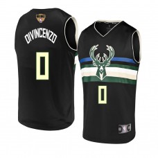 Milwaukee Bucks Donte DiVincenzo 2021 NBA Finals Statement Edition Jersey Black