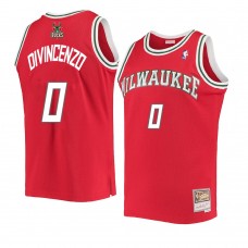 Milwaukee Bucks Donte DiVincenzo Hardwood Classics Swingman Jersey Red