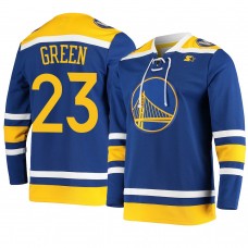 Golden State Warriors Draymond Green Pointman Hockey Fashion Jersey Royal