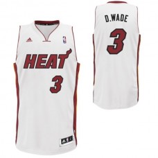 Miami Heat #3 Dwyane Wade Nickname D.Wade Swingman White Jersey