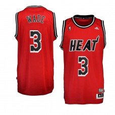 Miami Heat Dwyane Wade Hardwood Classics Throwback Jersey Red