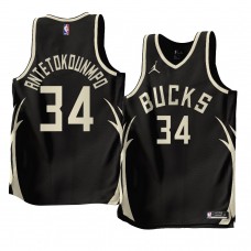 Milwaukee Bucks Giannis Antetokounmpo 2022-23 Statement Edition Jersey Black