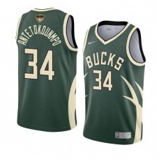 Milwaukee Bucks Giannis Antetokounmpo 2021 NBA Finals Earned Jersey Green