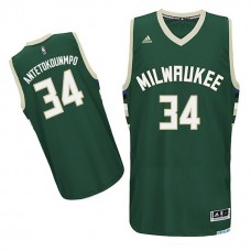 Milwaukee Bucks #34 Giannis Antetokounmpo 2015-16 New Style Swingman Green Jersey