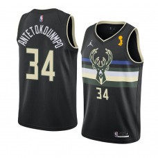 Bucks Giannis Antetokounmpo 2021 NBA Finals Champions Statement Jersey Black