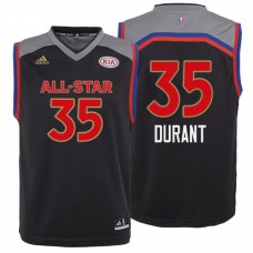 Youth Golden State Warriors# 35 Kevin Durant 2017 New Orleans All Star Charcoal Jersey