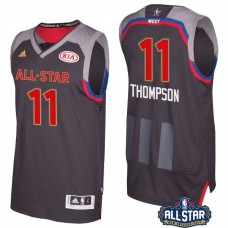 Golden State Warriors# 11 Klay Thompson 2017 New Orleans All Star Charcoal Jersey