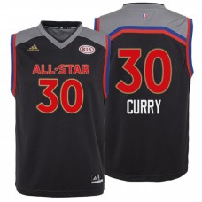 Youth Golden State Warriors# 30 Stephen Curry 2017 New Orleans All Star Charcoal Jersey