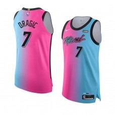 Goran Dragic Miami Heat Viceversa Authentic City Edition Jersey 2020-21 Blue Pink