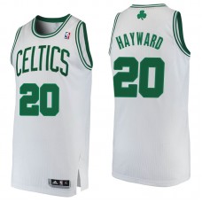 Mne's Boston Celtics #20 Gordon Hayward Finished Authentic White Jersey