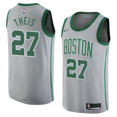 2018 Nike Swingman Gray Boston Celtics #27 Daniel Theis Jersey-City Edition- Men's