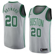 2018 Nike Swingman Gray Boston Celtics #20 Gordon Hayward Jersey-City Edition- Men's