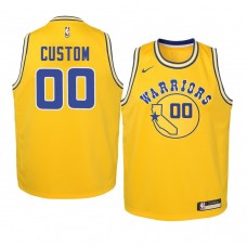 Golden State Warriors Custom Youth Gold Hardwood Classics Jersey