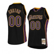 Los Angeles Lakers Custom Black Rings Collection Jersey Hardwood Classics