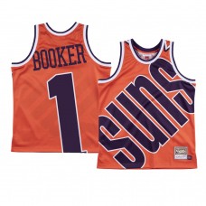 Phoenix Suns Devin Booker Orange Big Face Jersey Hardwood Classics