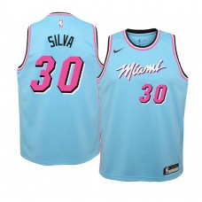 Youth Miami Heat Chris Silva Blue ViceWave Jersey - City Edition