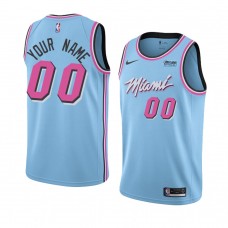 Men's Miami Heat Custom Blue ViceWave Jersey - City Edition